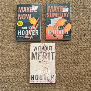 Colleen Hoover Book Set - Maybe Now, Maybe Someday, Without Merit
